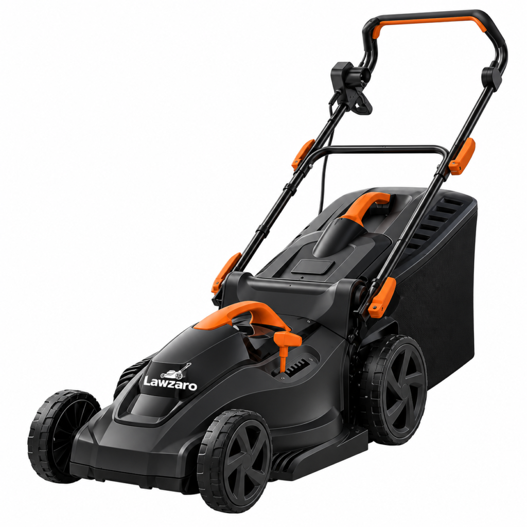 black orange lawn equipment